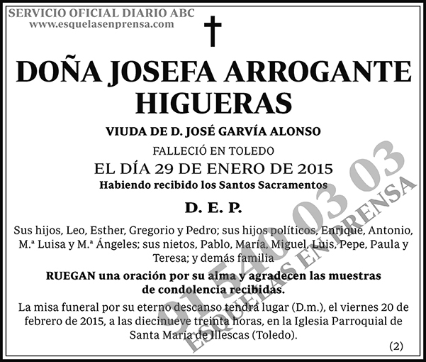 Josefa Arrogante Higueras